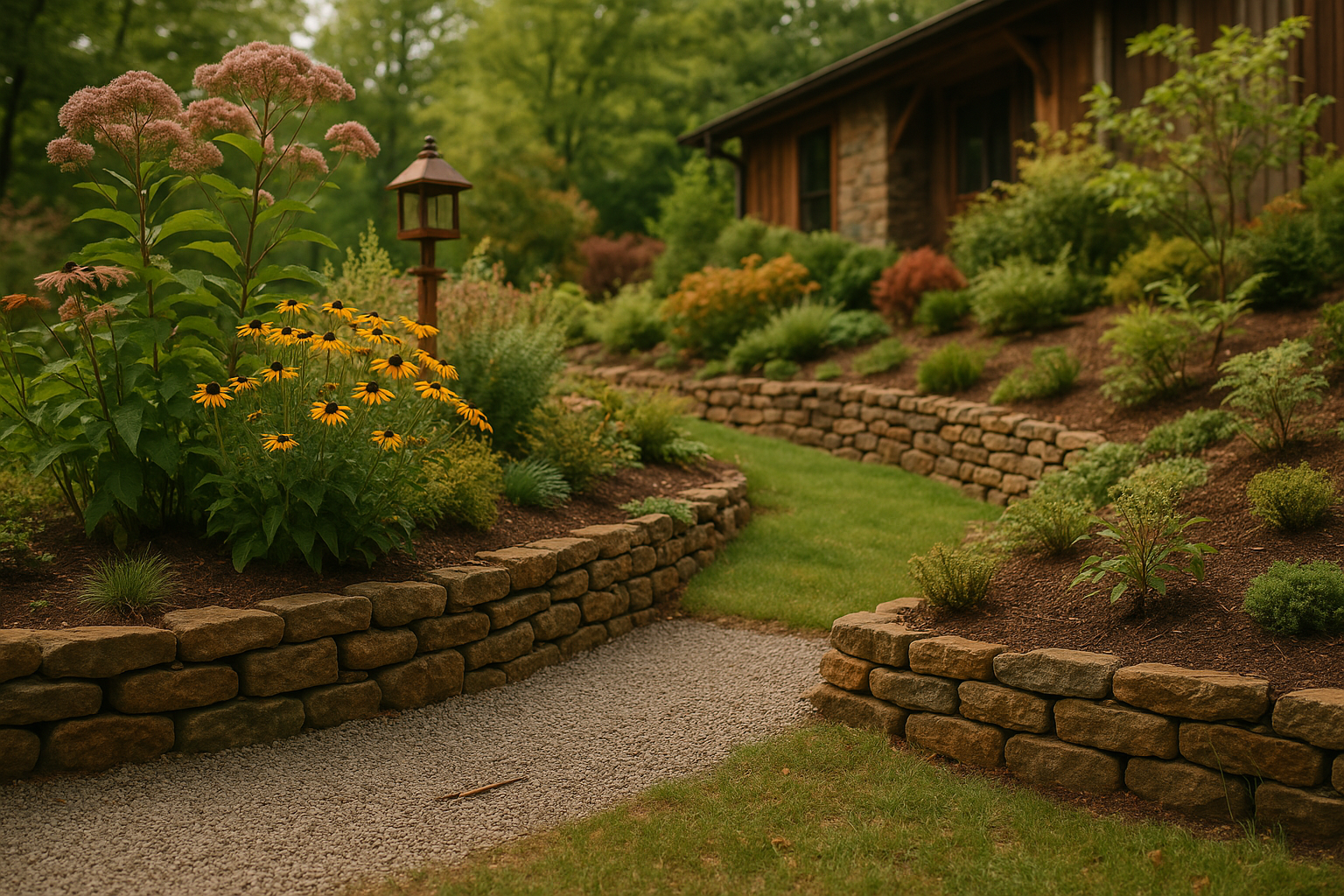 erosion control methods for sloped yards Bentleyville Ohio landscape