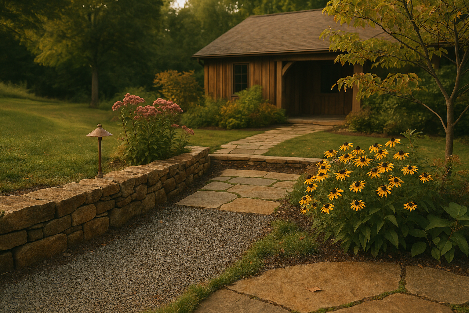 yard grading foundation protection Russell Township Ohio landscape